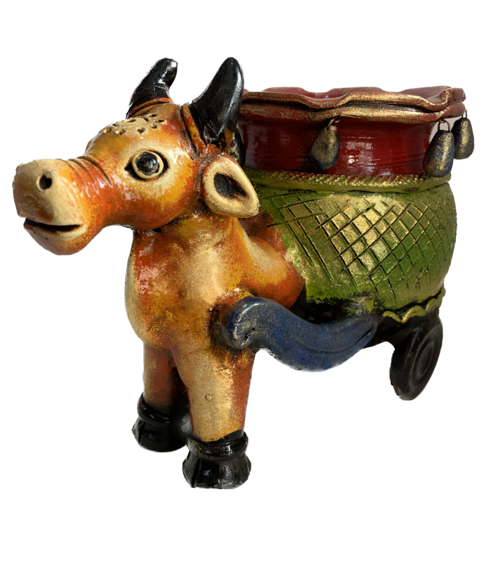 terra-cotta-bull-flowerpot-showpiece