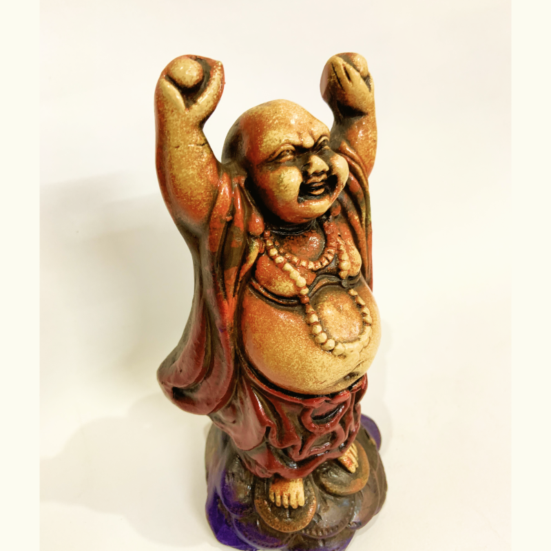 Terracotta Laughing Buddha Auspicious Showpiece - Image 3