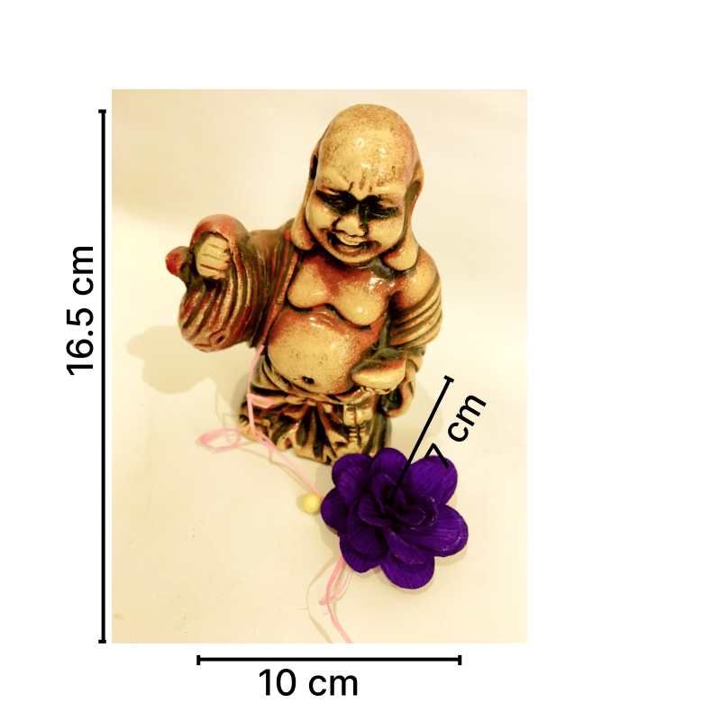 Terracotta Laughing Buddha Auspicious Showpiece - Image 4